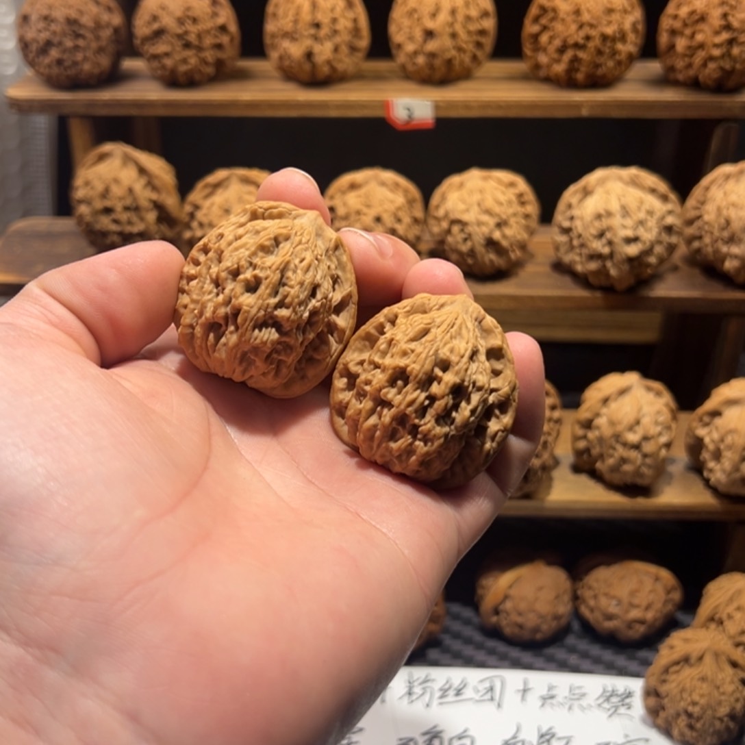 核桃把件黑*儿麦穗虎头