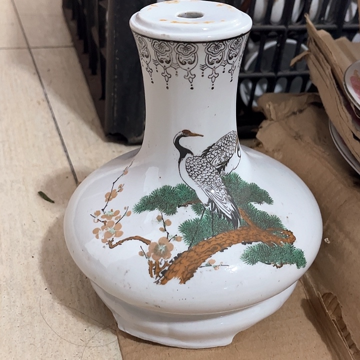 摆件80年代手绘台灯