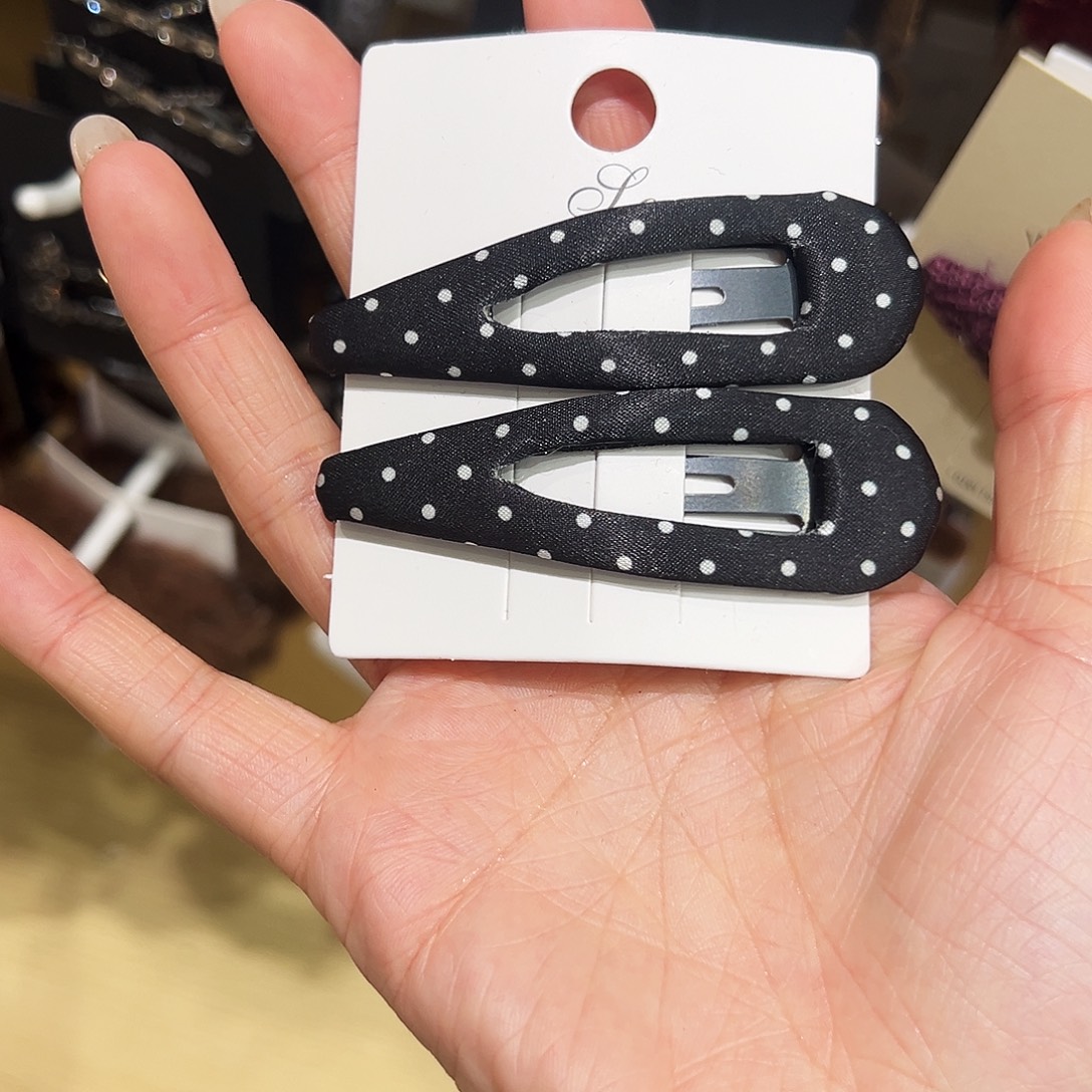 棉涤纯棉黑波点拜拜夹