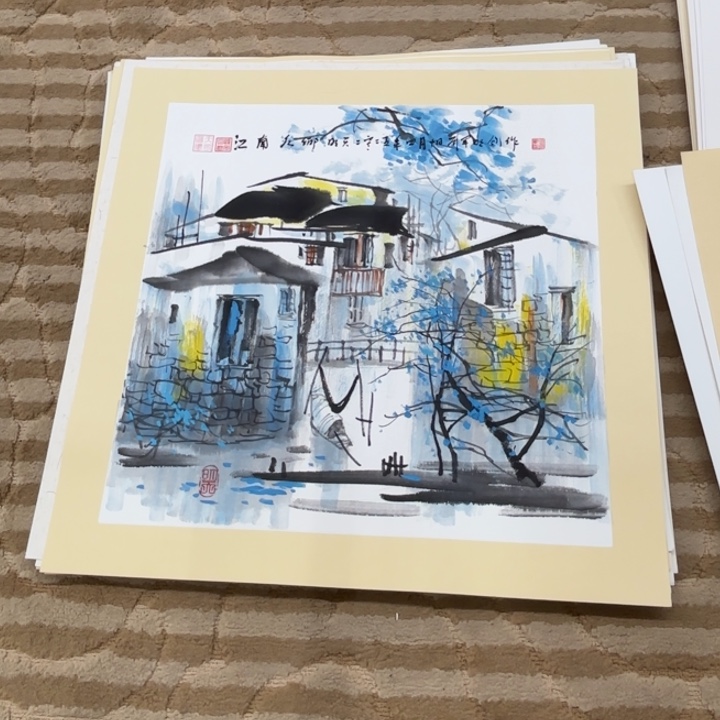 国画花鸟的翅膀和羽毛的