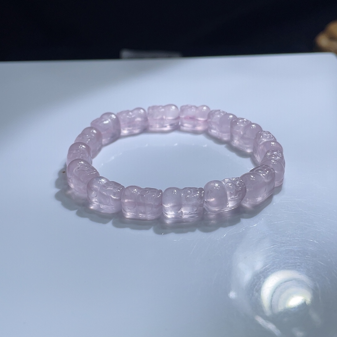 未镶嵌水晶手链粉晶貔貅88元