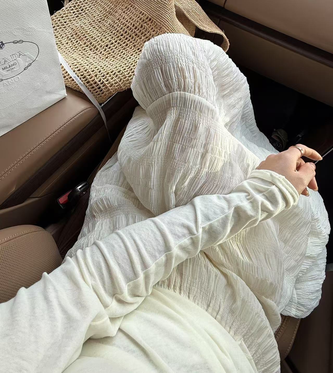 OD HERE 奶呼呼肌理感松紧腰蛋糕裙