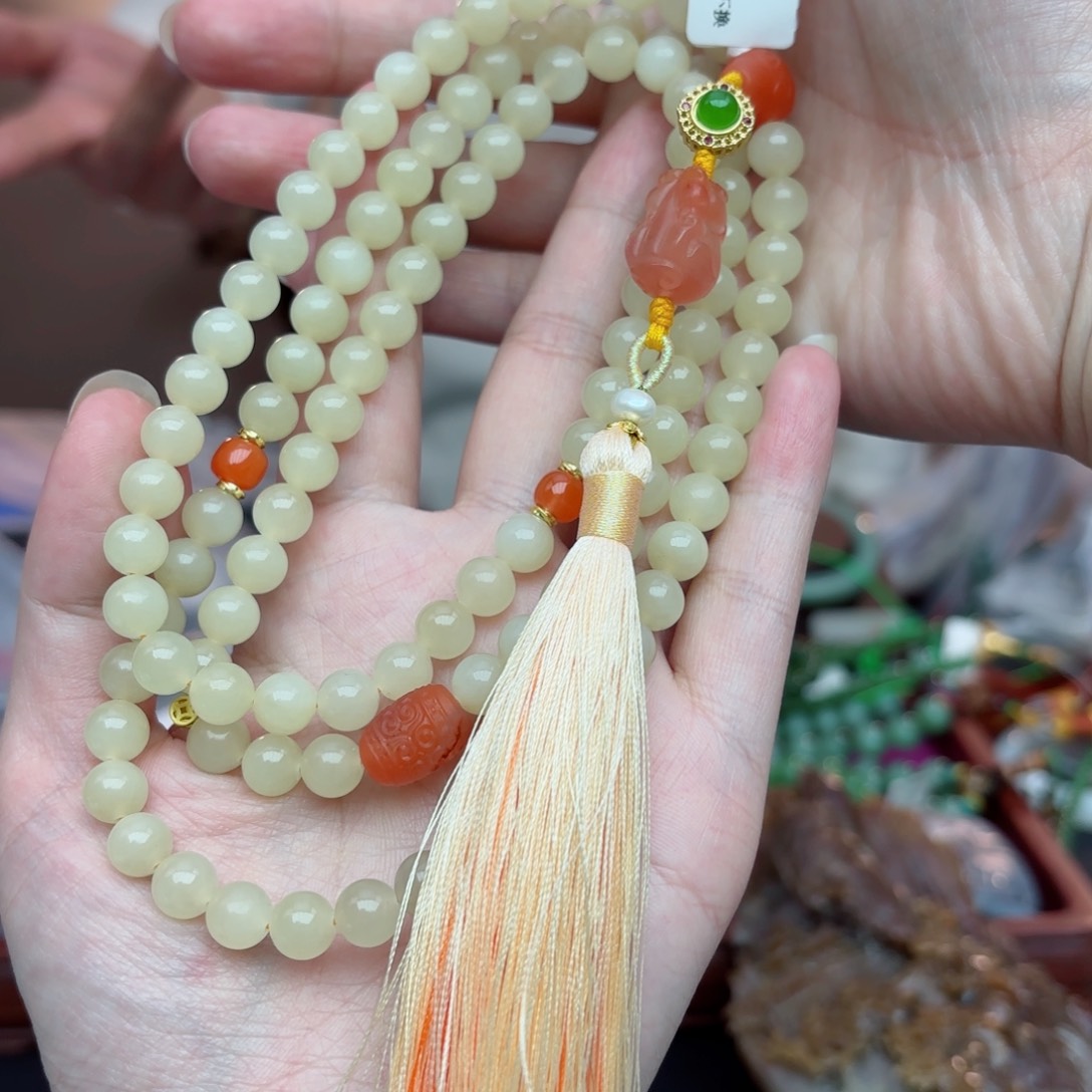 和田玉手串未镶嵌