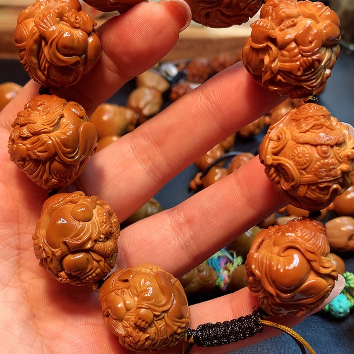 【闪购商品】橄榄核手串/手链喵****^橄榄雕