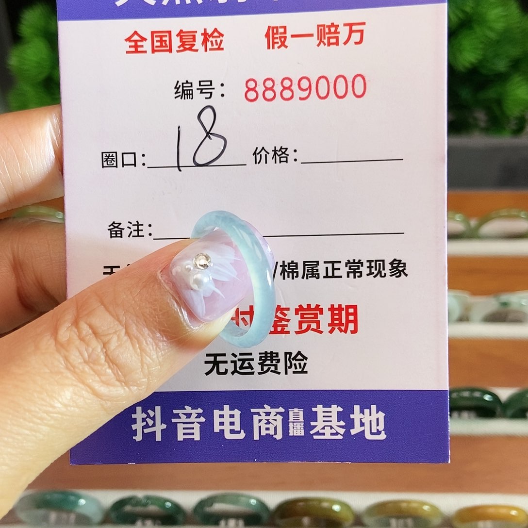 翡翠戒圈未镶嵌9000........