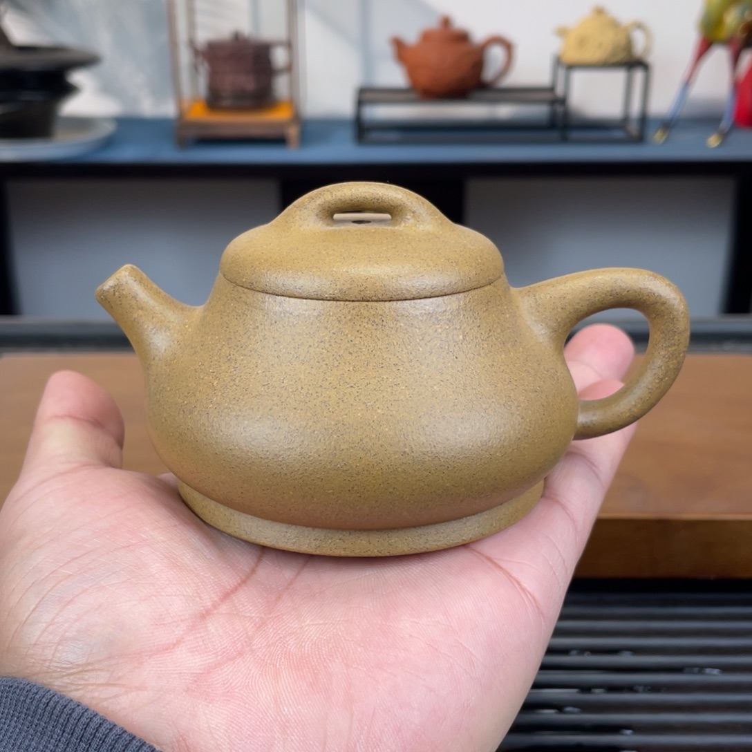 茶壶紫砂原矿青段柱瓢180cc