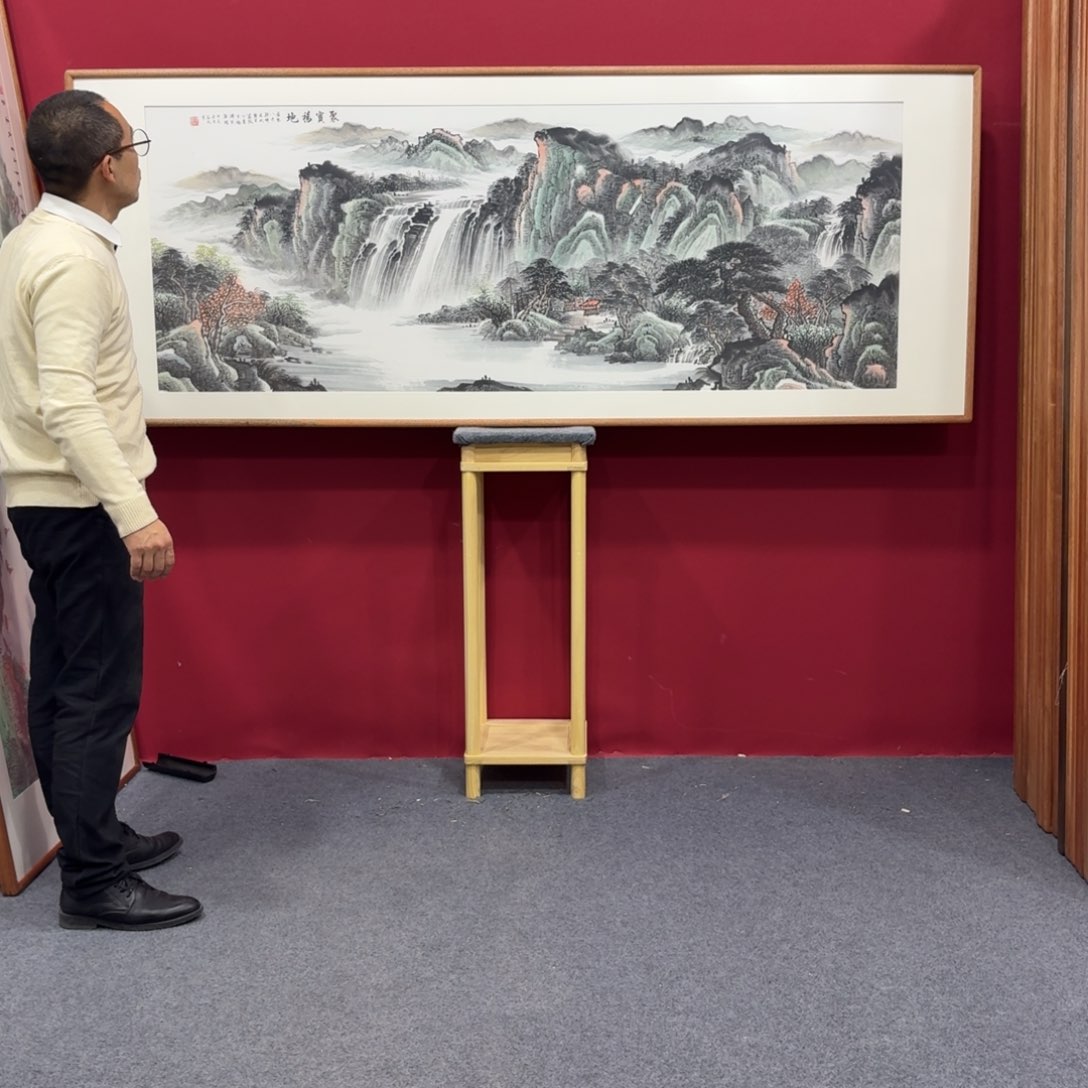 国画带框绘画210/80尺寸聚宝福地