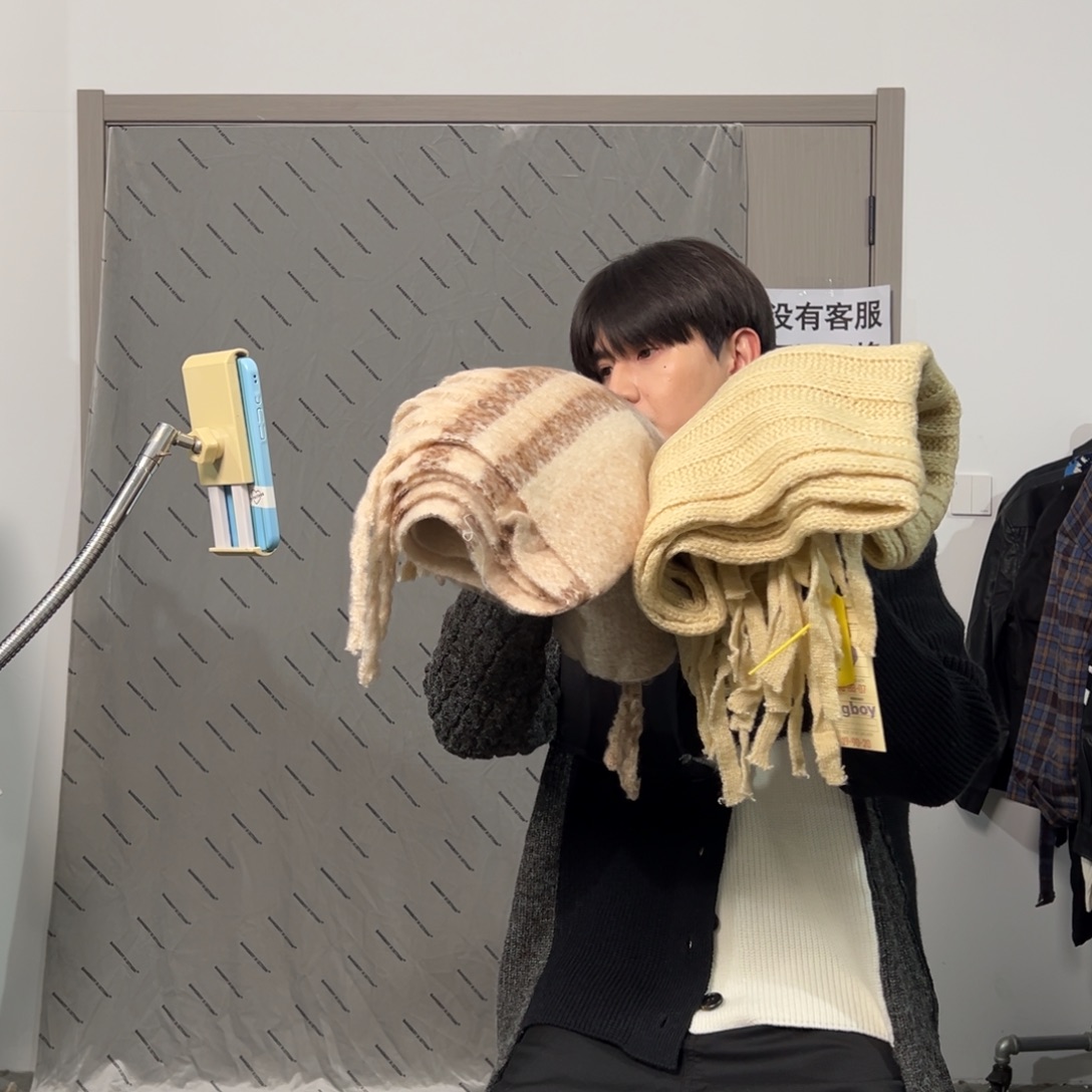 绵潮流时尚围巾两条