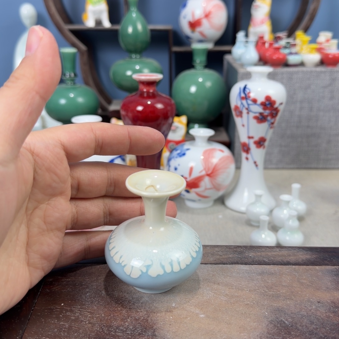 陶瓷手工小花器摆件