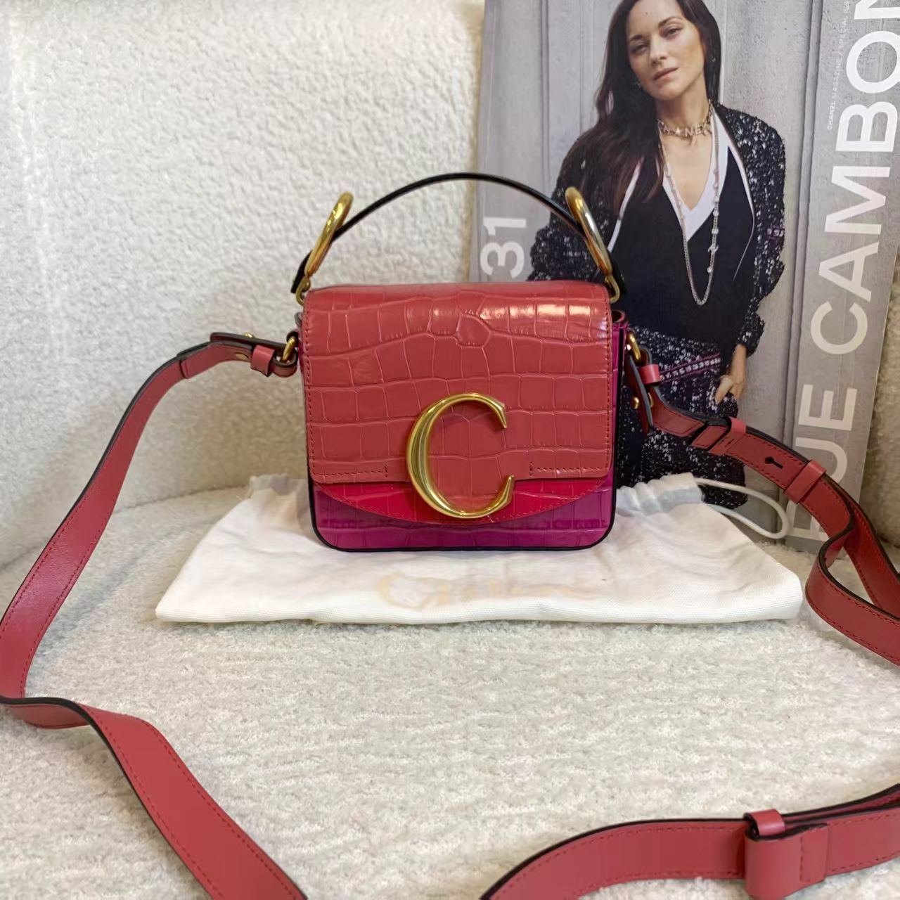 99新 Chloe/蔻依 壹臻/拼色c bag mini 包95134836