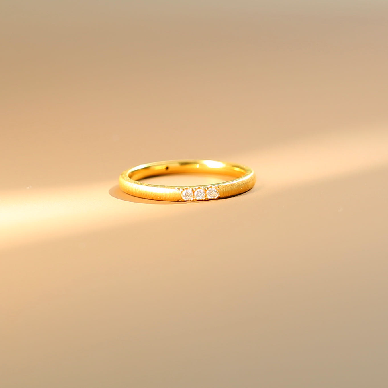 【倩倩专属】18k金布契拉提拉丝三生三世配戒（精致款）