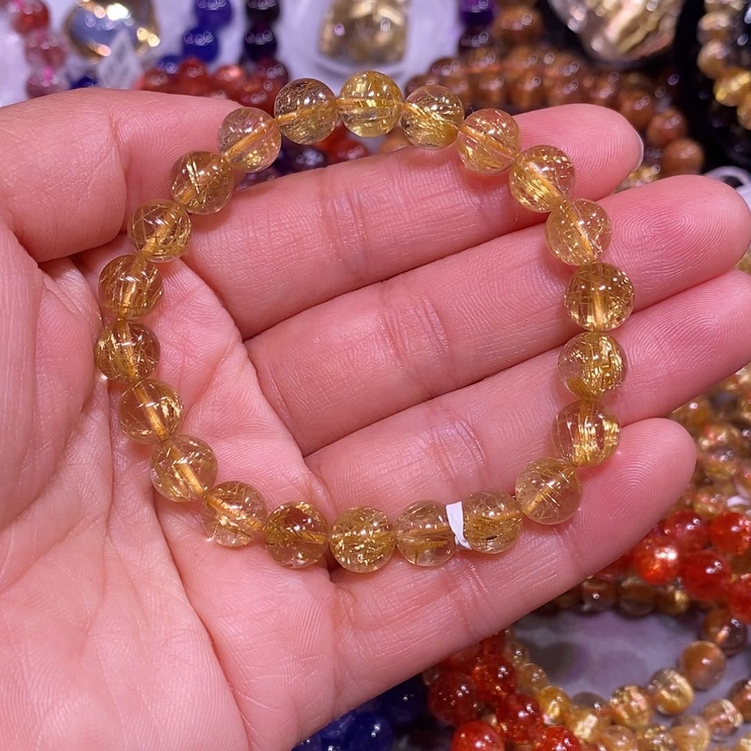 未镶嵌手链水晶金钛晶8.5