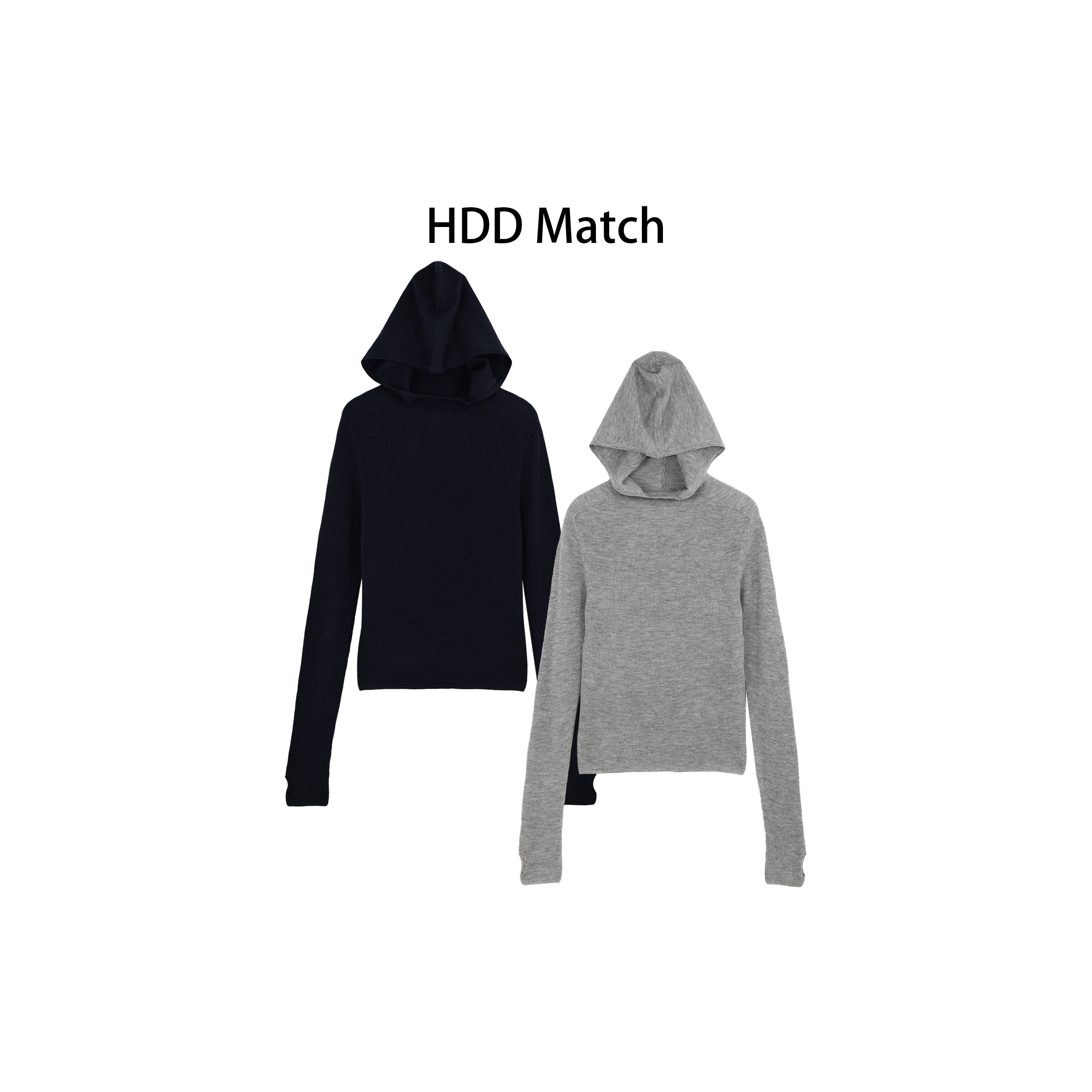 HDD- "松弛自我" 羊毛  秋季女款休闲针织连帽上衣 Y8601