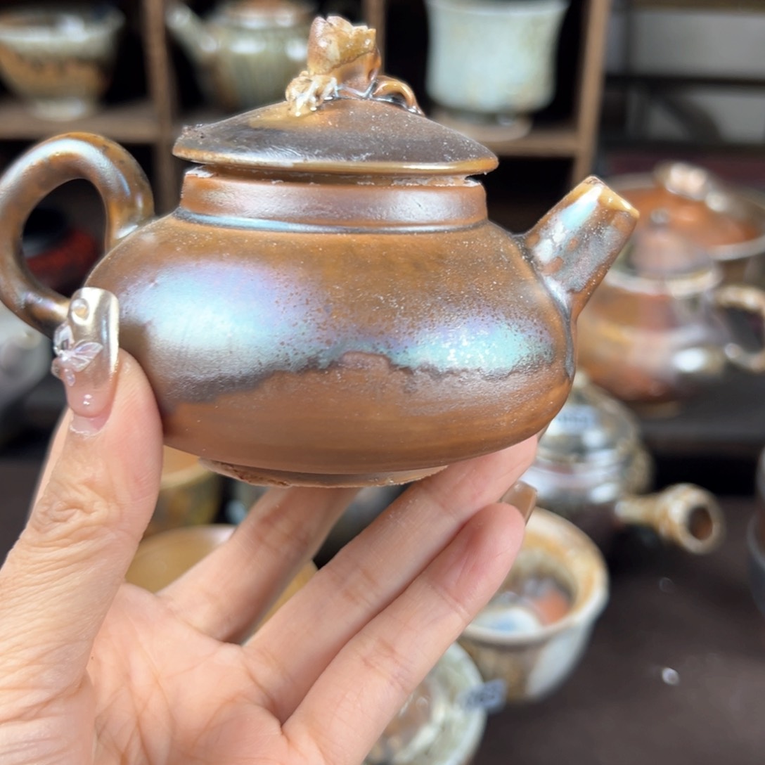 杯柴烧茶器中白窑宝壶