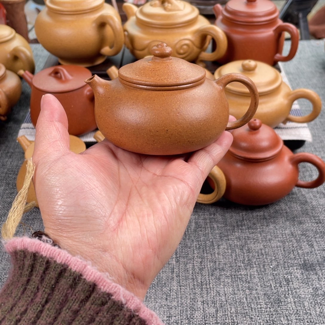 紫砂茶壶黄降坡寒江全手30目148c