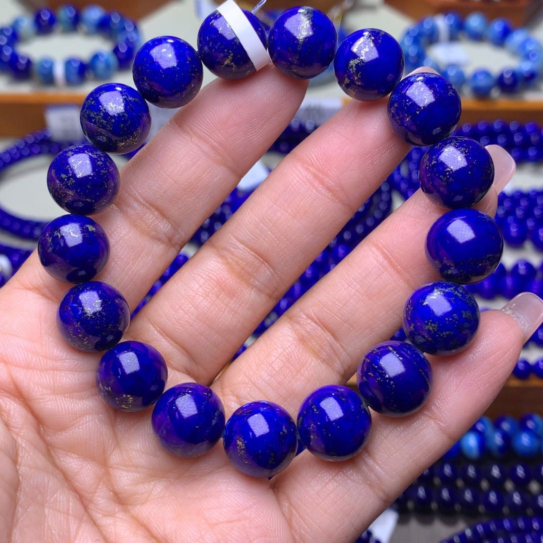 青金石手链未镶嵌12m