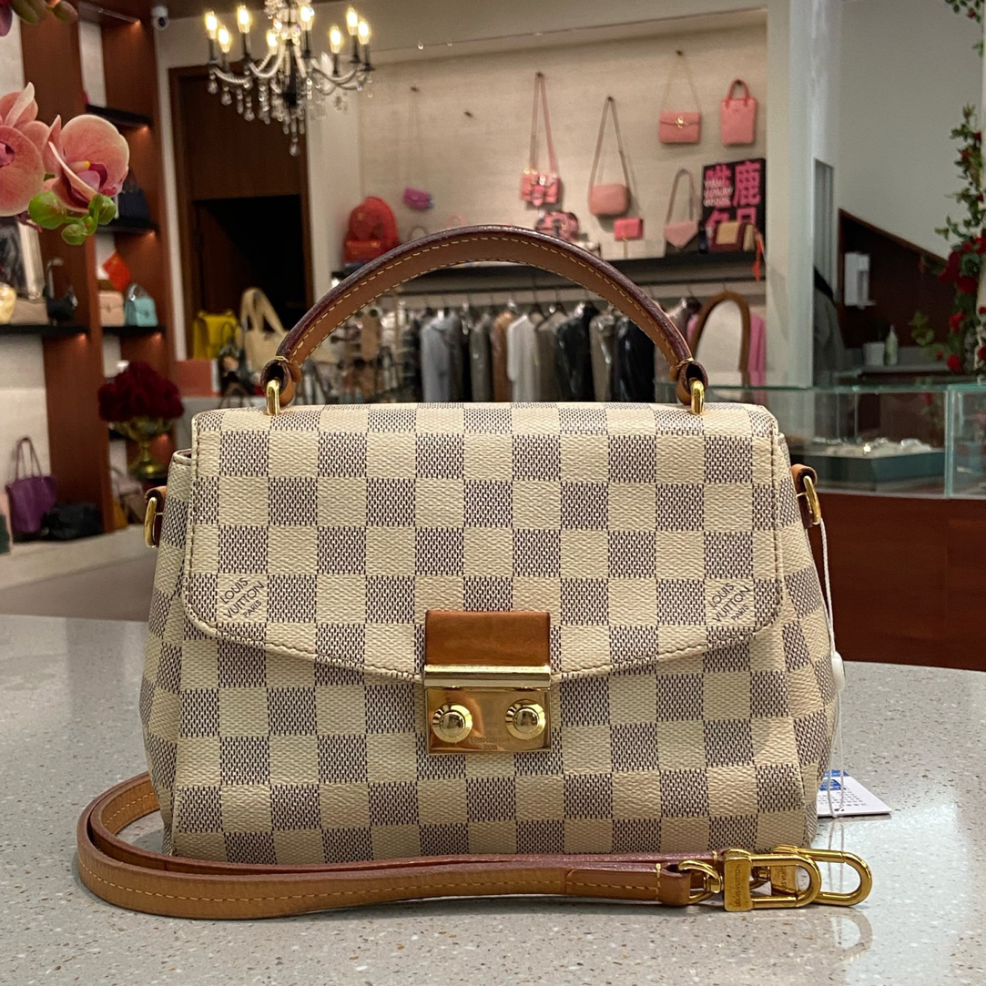 95新 LouisVuitton/路易威登 【24期免息】棋盘格邮差单肩斜挎包