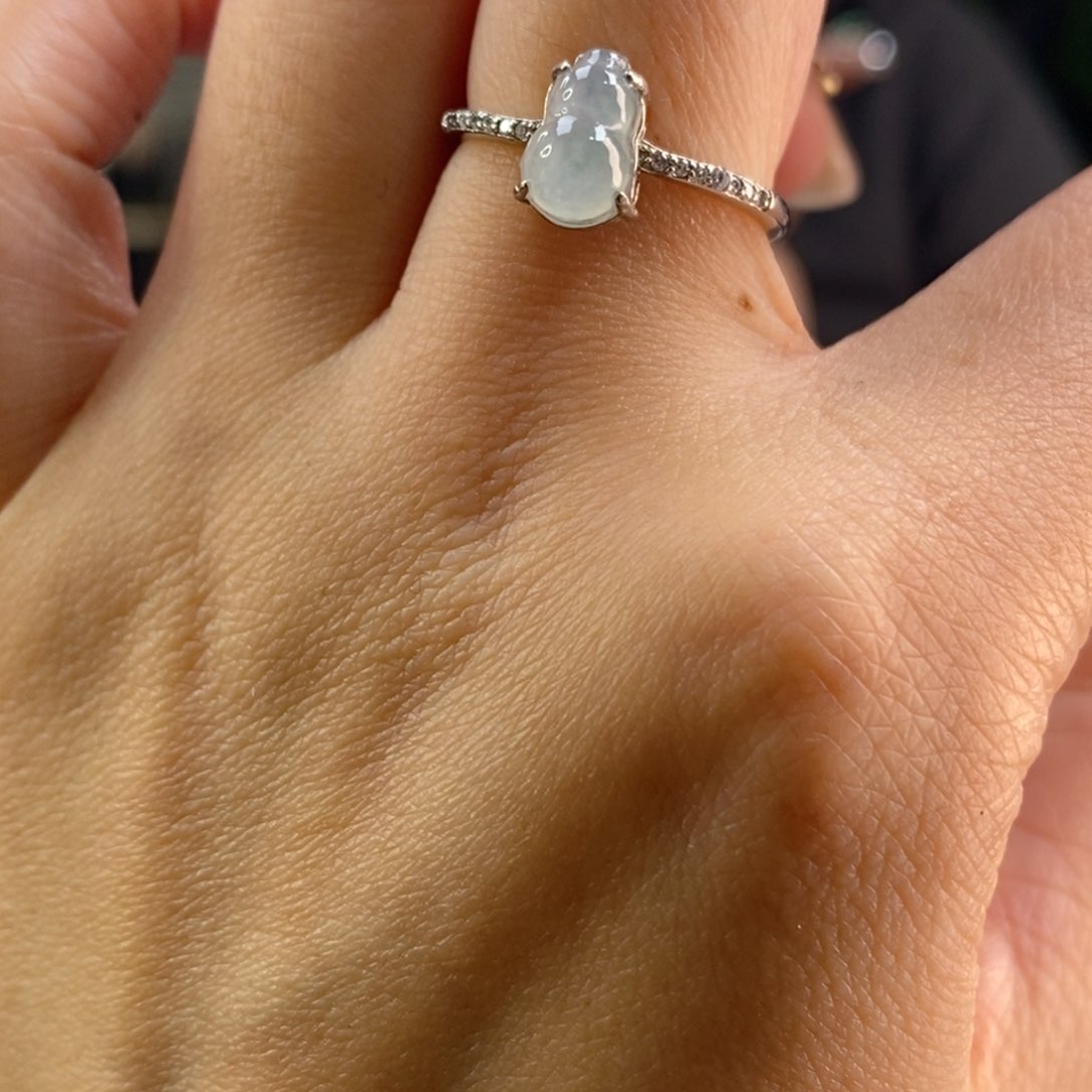 颈饰银S925镶嵌翡翠净货17321