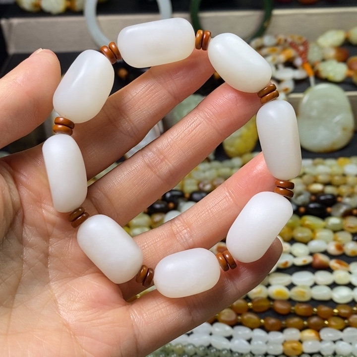 爱***拼手链未镶嵌和田玉