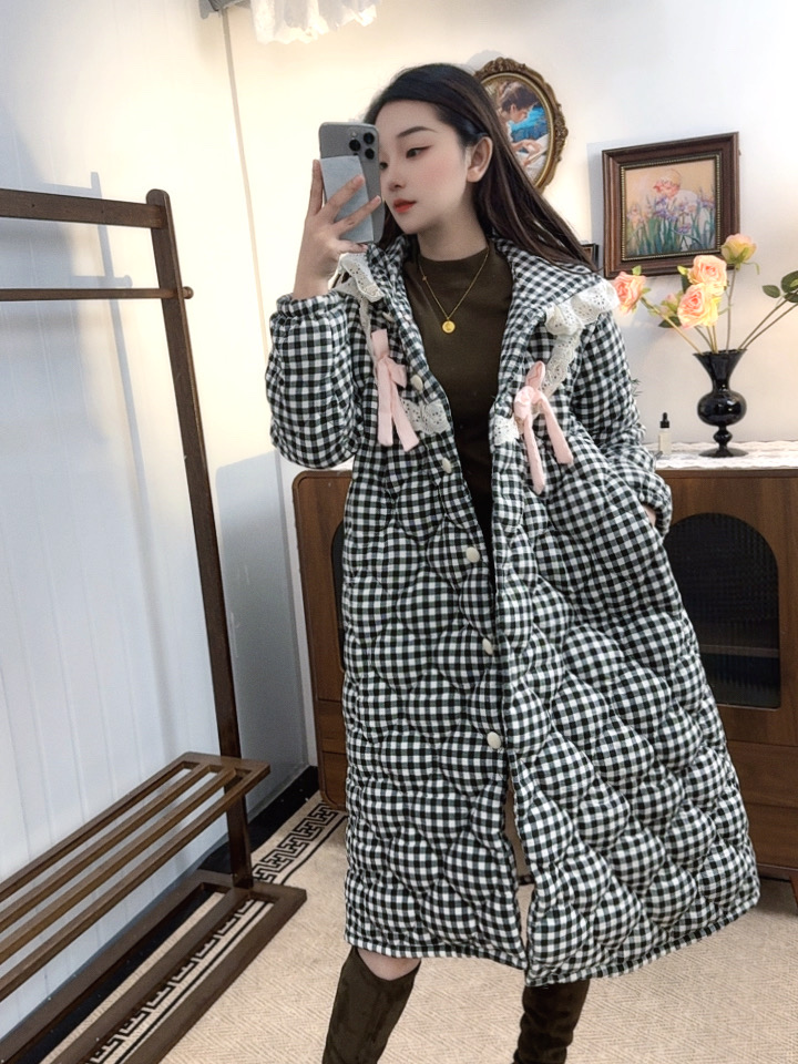 2025新款冬季棉衣女生保暖夹棉加厚外套棉袄宽松气质设计感家居服