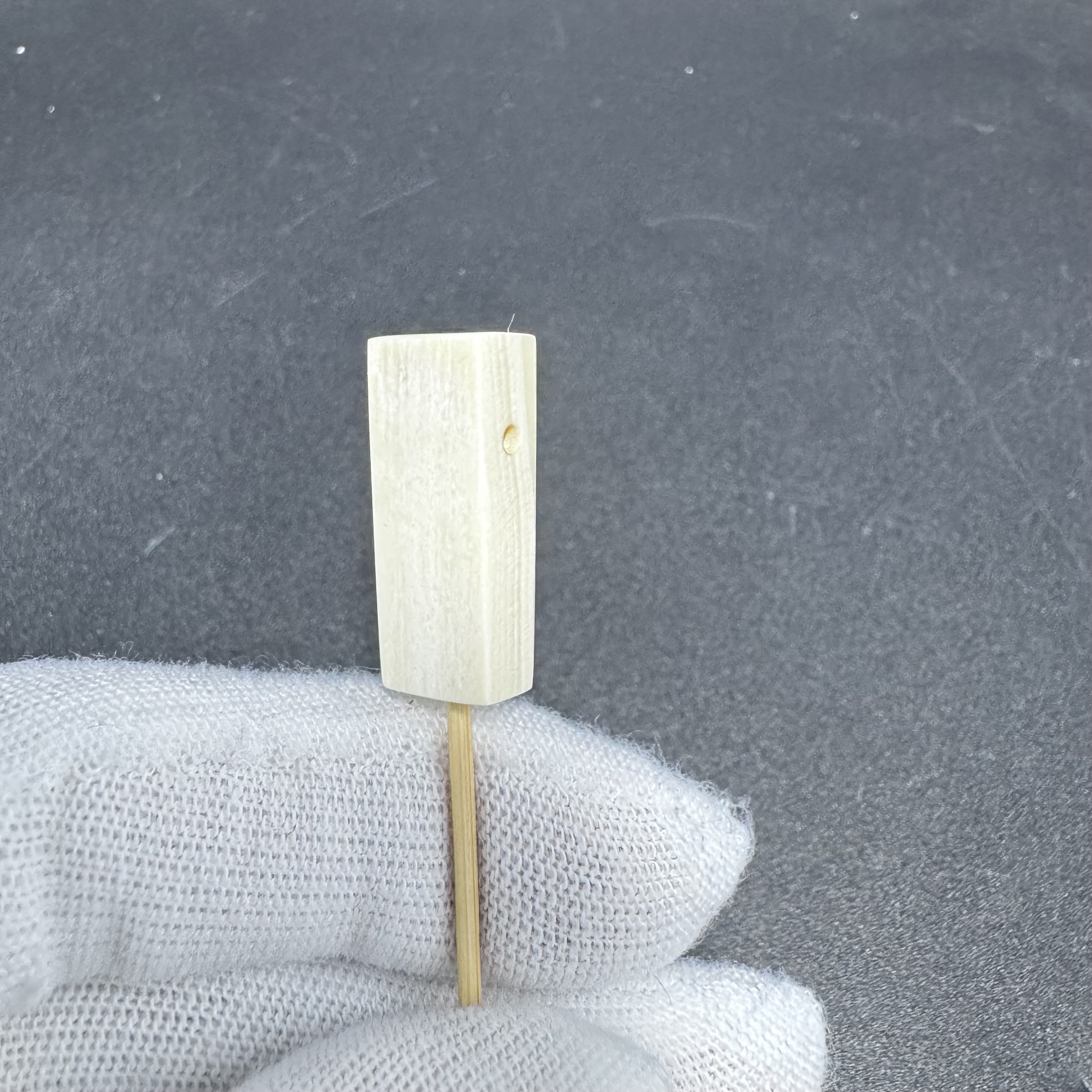 QT0236天然猛犸牙一字三通