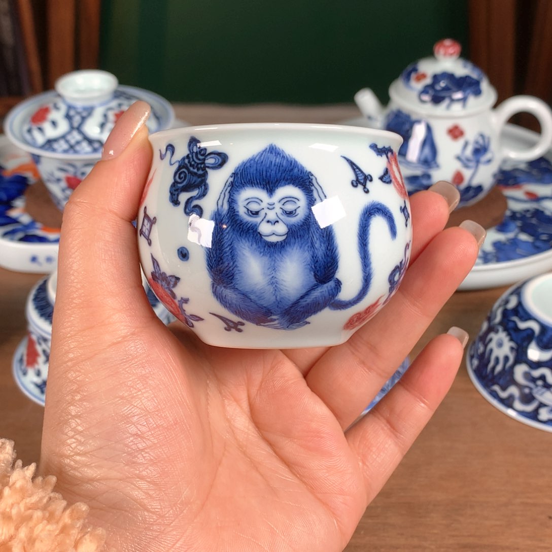 阳春白雪 青花釉里红