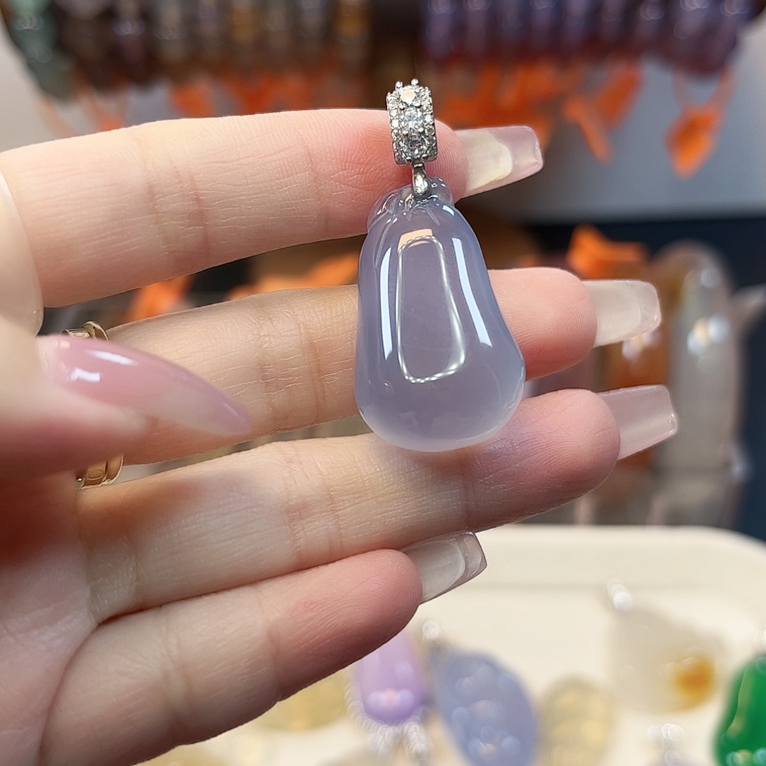 玛瑙/玉髓银S925镶嵌颈饰