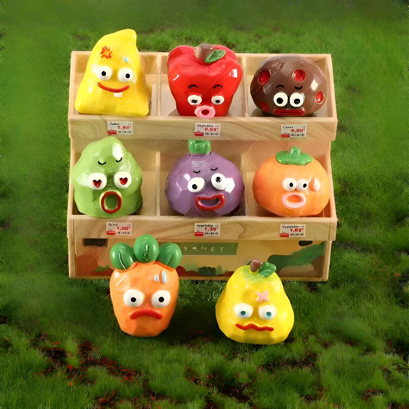 丑萌水果直播拆】卡通可爱萌粒车载家居摆件钥匙扣配件