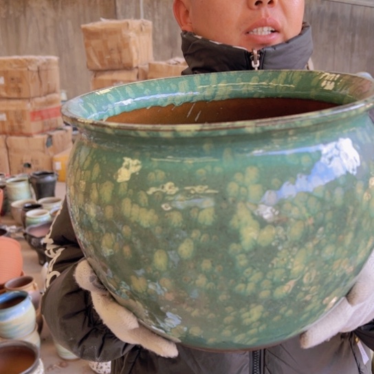 紫砂花盆高24口30————