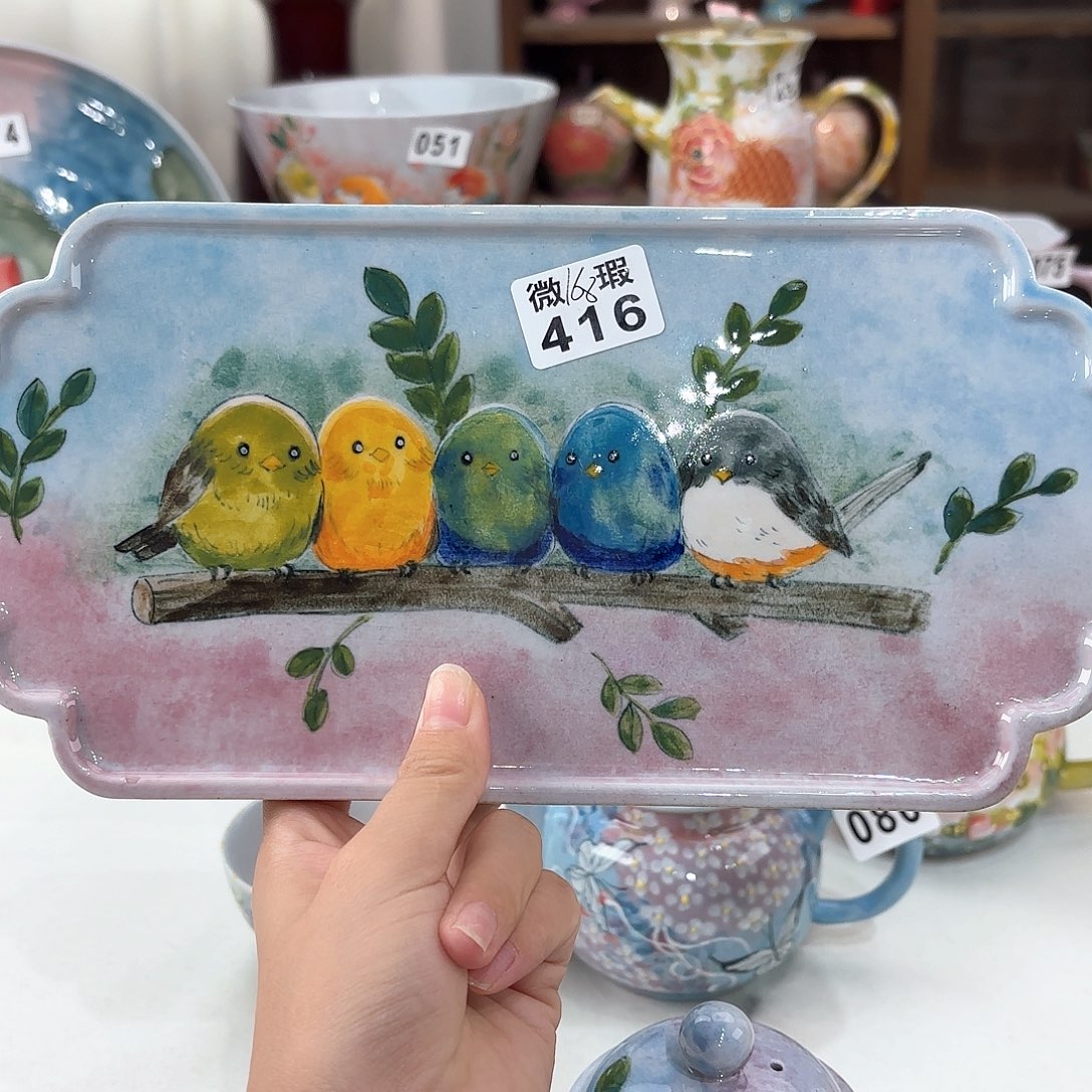 景德镇手绘高温釉下彩陶瓷茶具