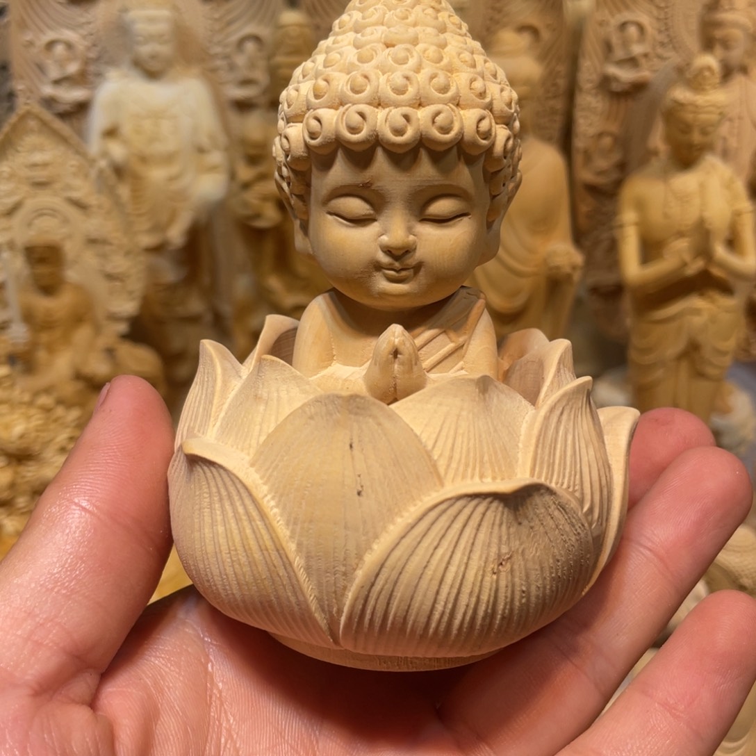 黄杨木小瑕疵宝宝佛