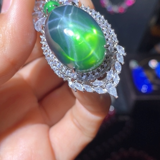 红宝石戒指银S925镶嵌