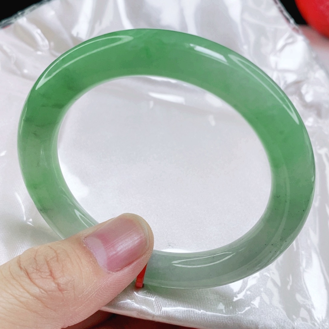 未镶嵌手镯翡翠53圈口圆条