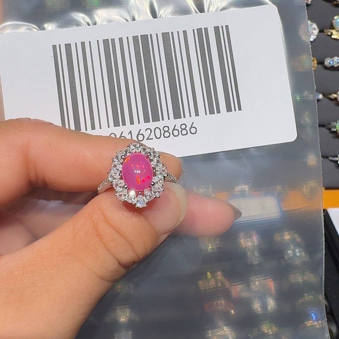 A***r欧泊银S925镶嵌戒指戒指