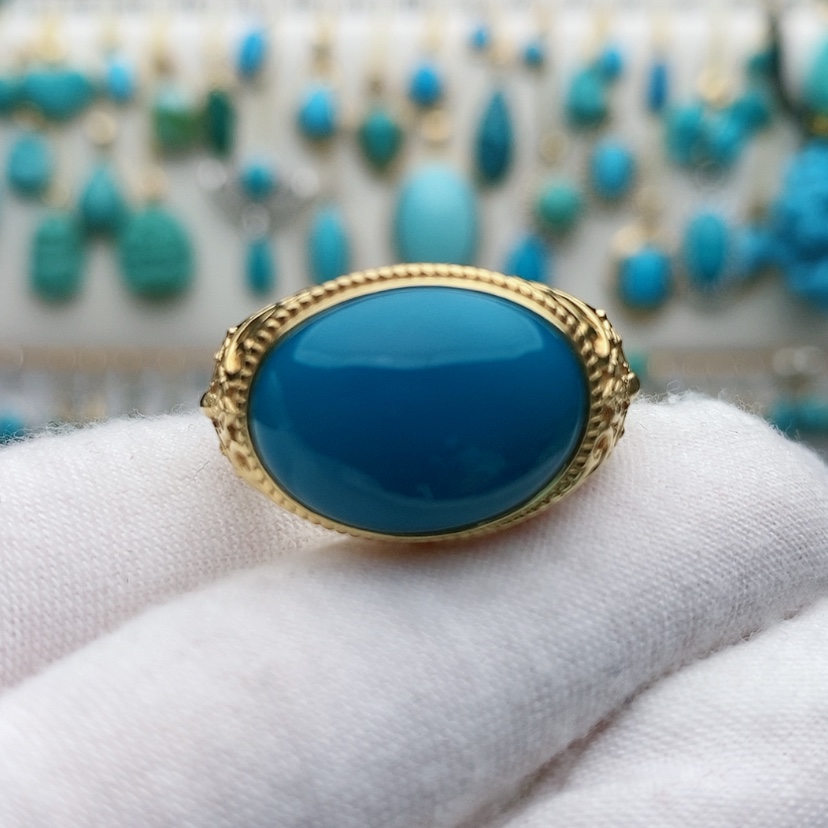 【闪购商品】绿松石原矿绿松石18K金镶嵌