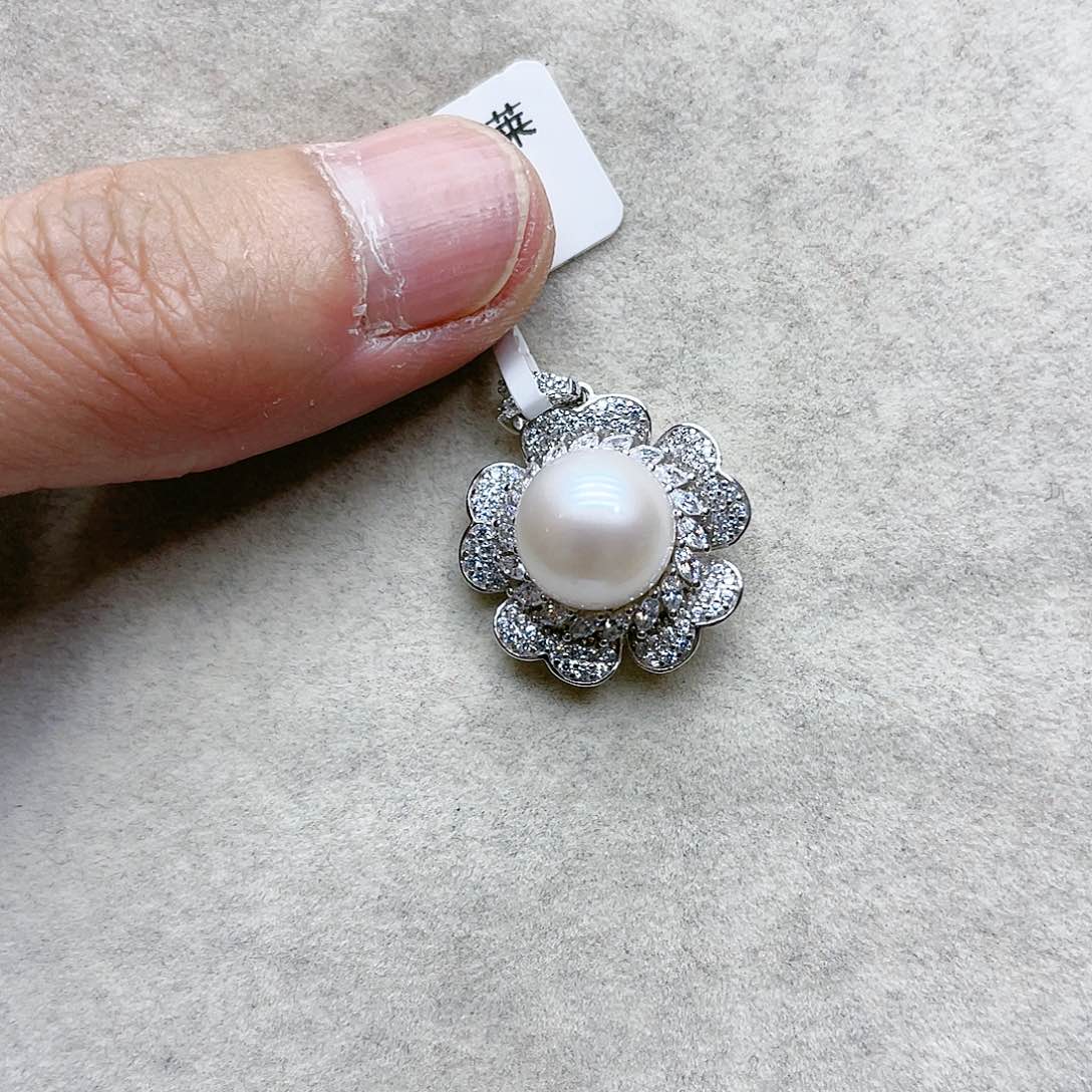 海水珍珠颈饰银S925镶嵌