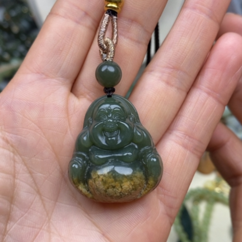 【闪购商品】未镶嵌岫岩河磨玉（透闪石质玉）挂件