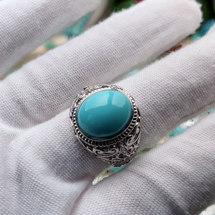 绿松石配饰银S925镶嵌