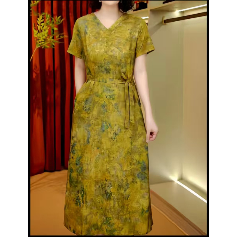 [小老弟】秋日高端重磅显瘦气质连衣裙时尚优雅修身裙