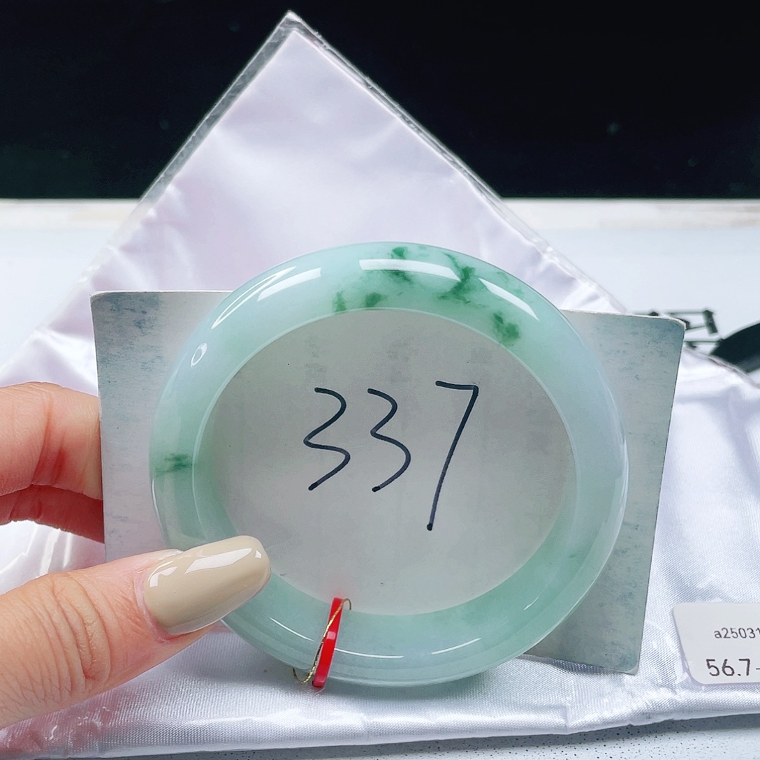 翡翠未镶嵌手镯56+正圈