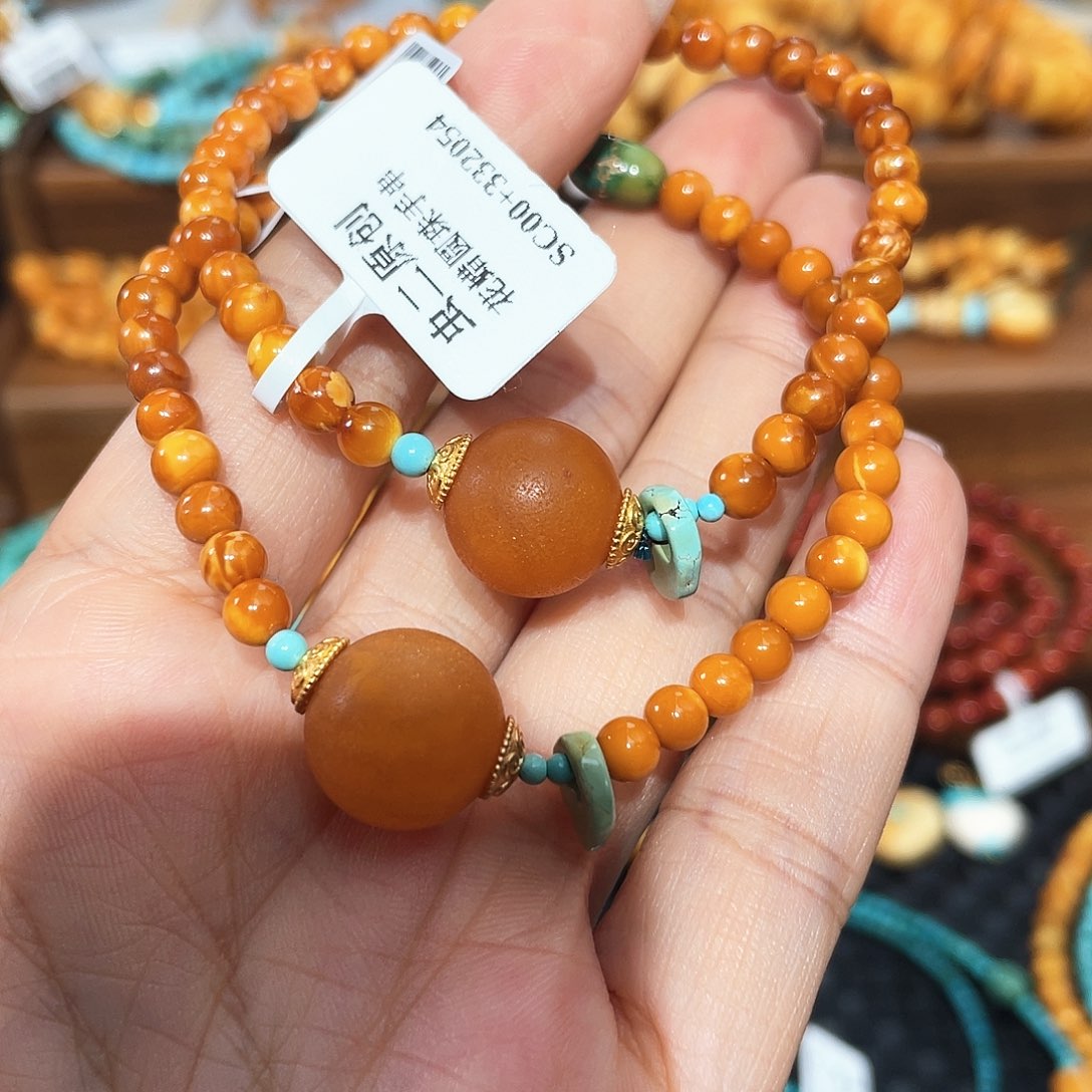 琥珀颈饰未镶嵌手串多样发其一