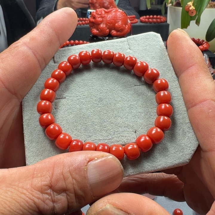 南红玛瑙天然原矿单圈老型7未镶嵌