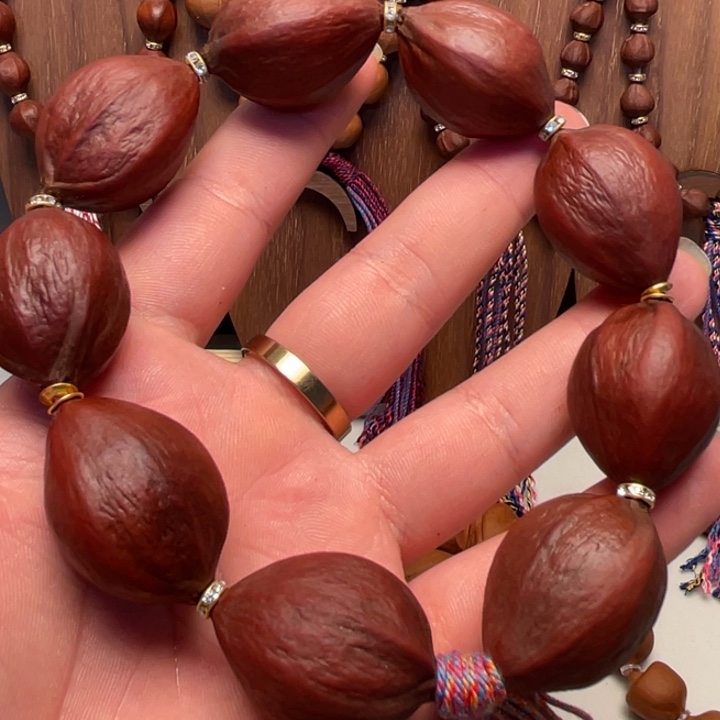 美***来手串/手链橄榄核2.5尺寸紫皮老挝料