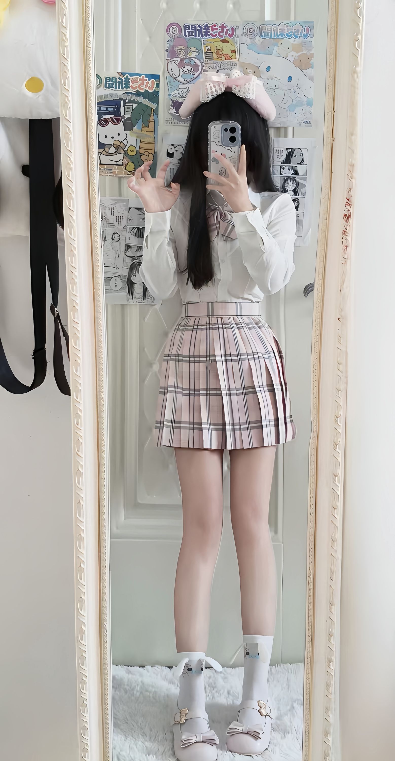 兔比南  落日樱花JK原创正版校供感少女风格裙浅粉A字版型千金风 