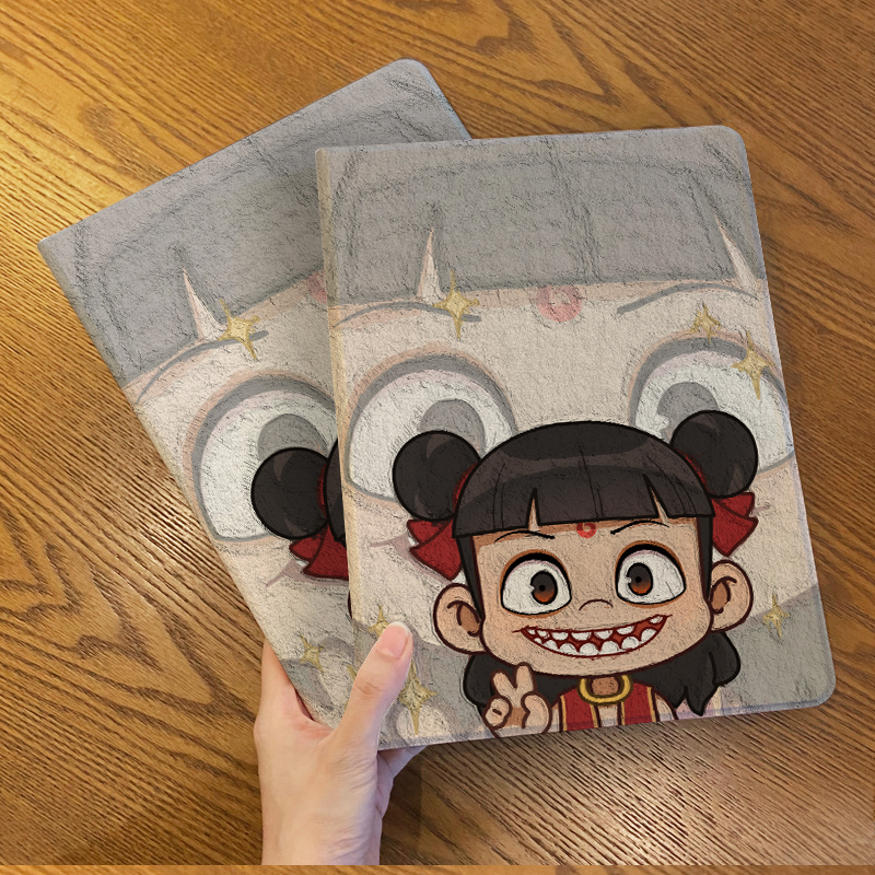 【书本式哪吒魔童】适用苹果air6平板ipad9保护套华为11全包小米7p