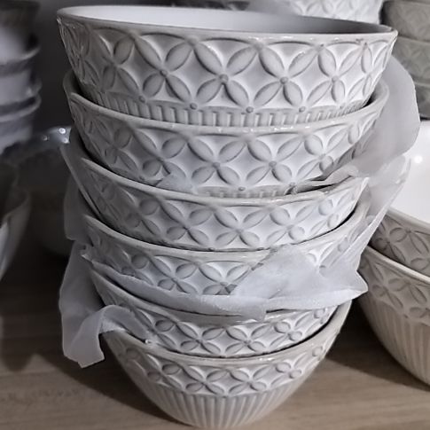 瓷片微瑕奈良米饭碗六个一组