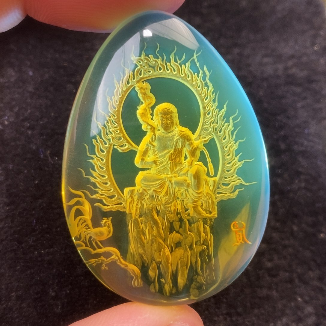 蓝珀未镶嵌吊坠(不含链)
