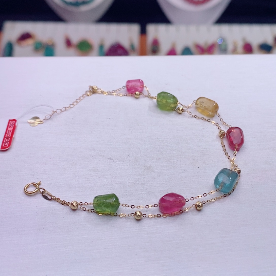 18K金镶嵌手链碧玺碧玺A手链