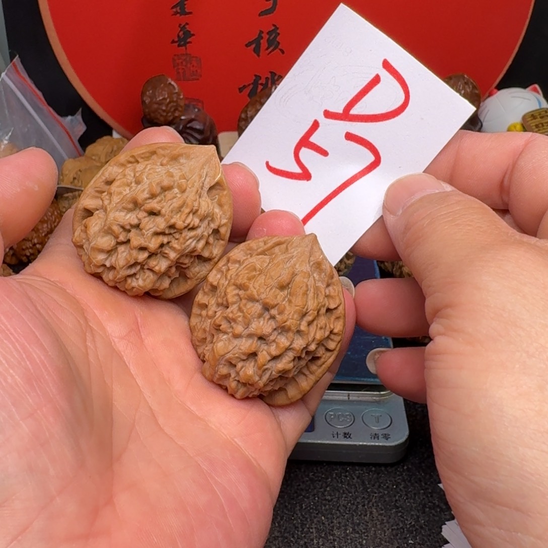 文玩核桃把件40官帽