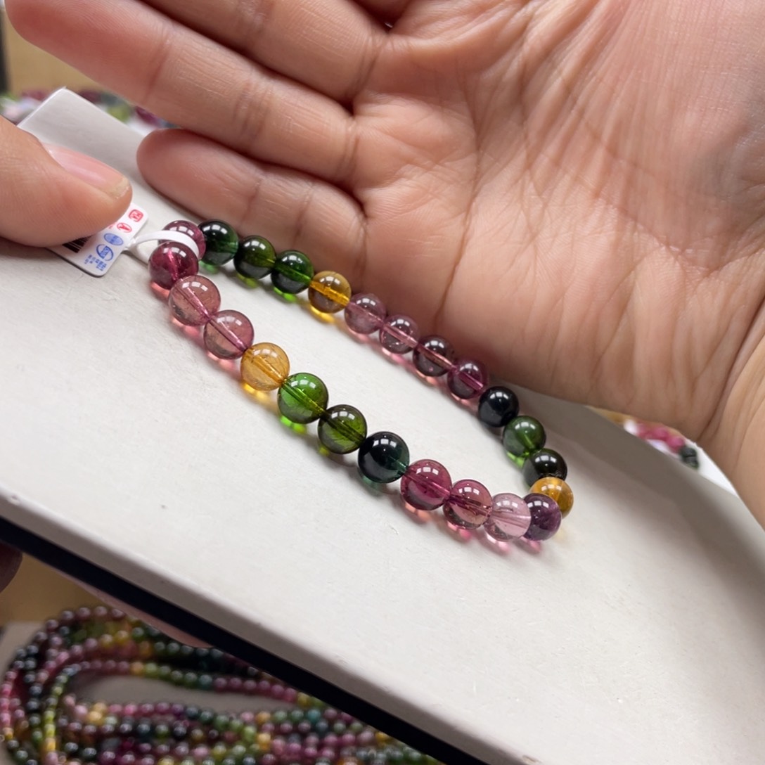 碧玺手串未镶嵌7.5mmmmmmmmmmmmnmnnnnnm